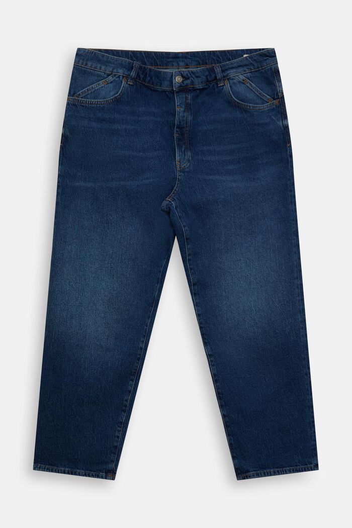 CURVY Dad-Jeans mit hohem Bund, BLUE MEDIUM WASHED, detail image number 0