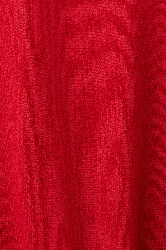 Fein gewebter Pullover, DARK RED, detail image number 5