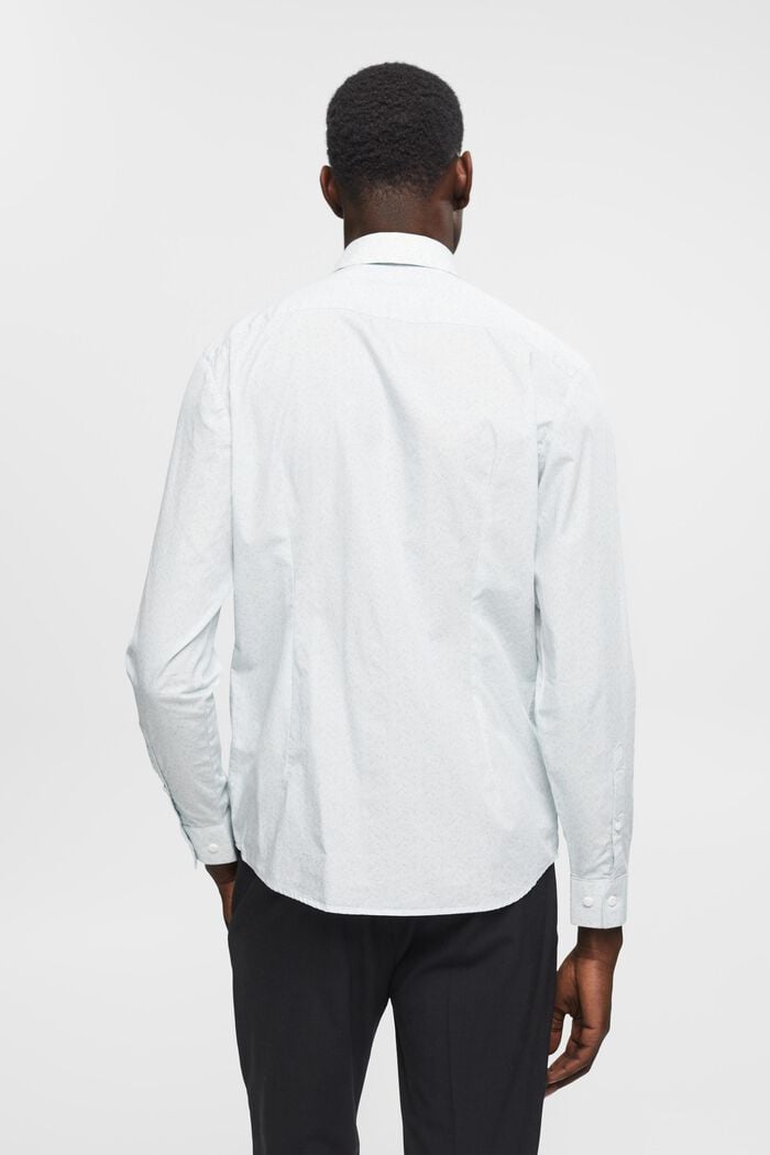 Slim-Fit-Hemd aus Baumwolle mit Muster, WHITE, detail image number 3