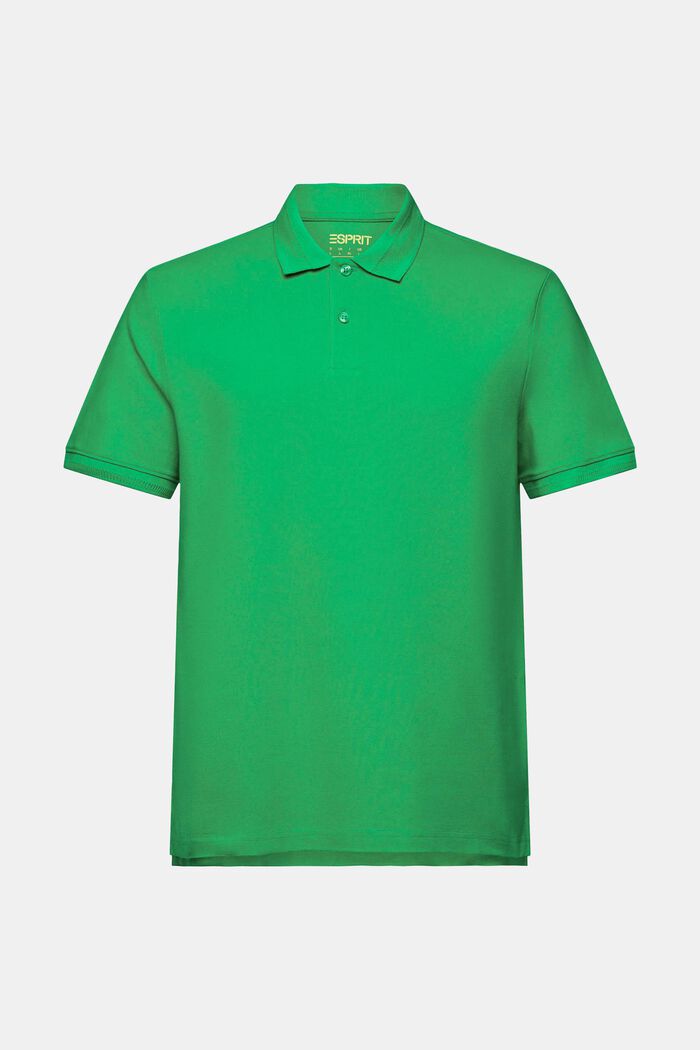 Piqué-Poloshirt aus Pima-Baumwolle, GREEN, detail image number 5