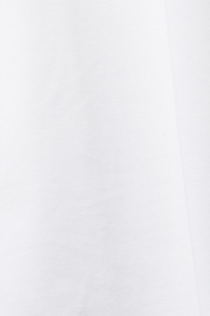 Cropped T-Shirt mit Glitzer-Detail, WHITE, detail image number 4