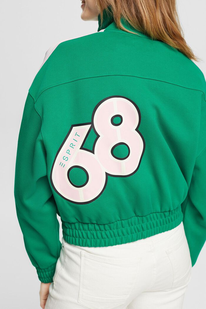 Cropped Trainigsjacke, EMERALD GREEN, detail image number 4
