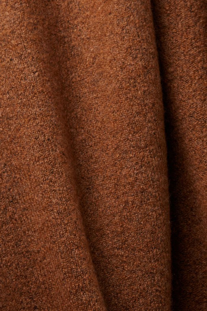 Feinstrick-Cardigan aus Wollmix, TOFFEE, detail image number 5