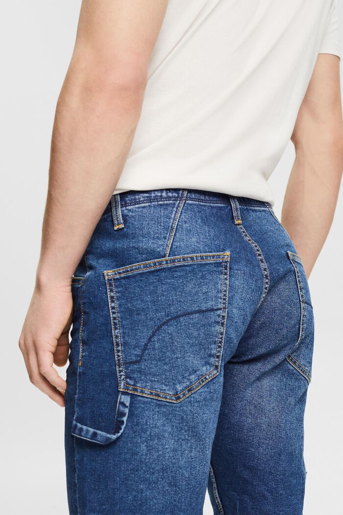 Jeans-Shorts im Cargo-Look, BLUE MEDIUM WASH, detail image number 6