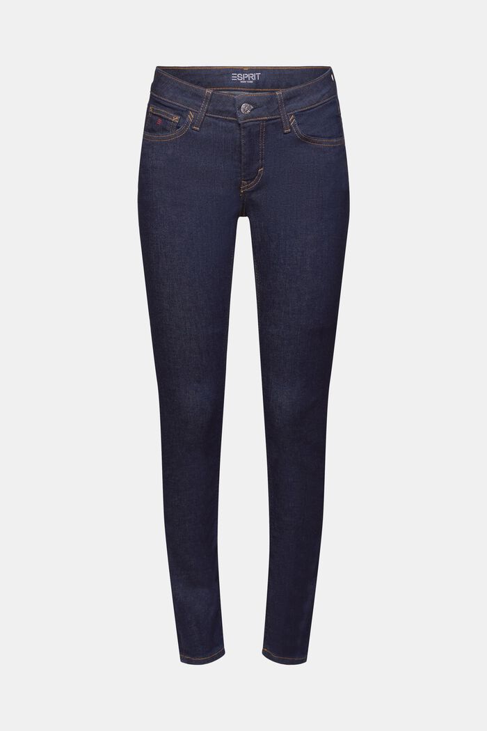 Skinny Jeans mit mittlerer Bundhöhe, BLUE RINSE, detail image number 7
