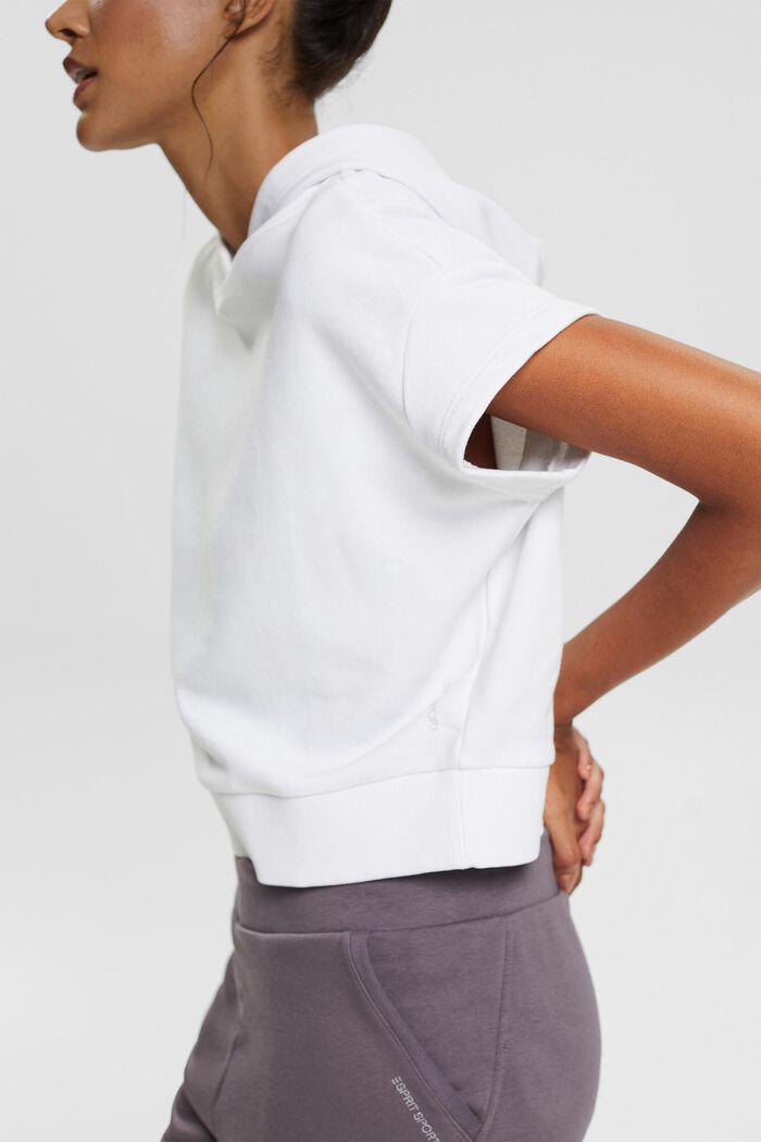 Recycelt: kurzärmeliges Sweatshirt, WHITE, detail image number 2