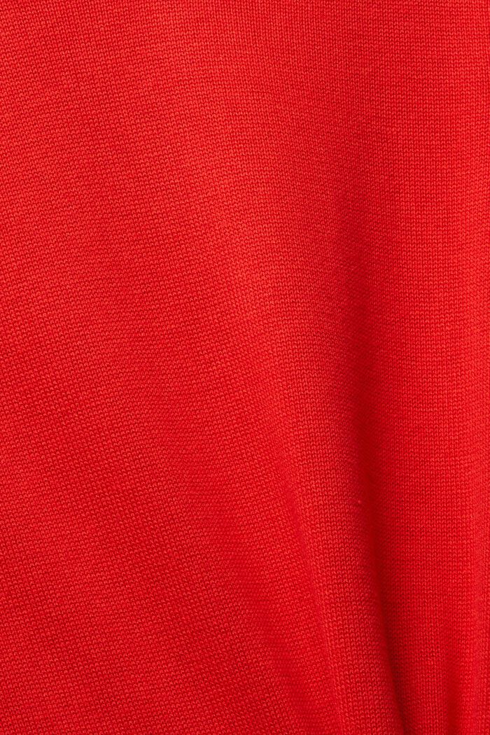 Midikleid aus Strick, ORANGE RED, detail image number 4