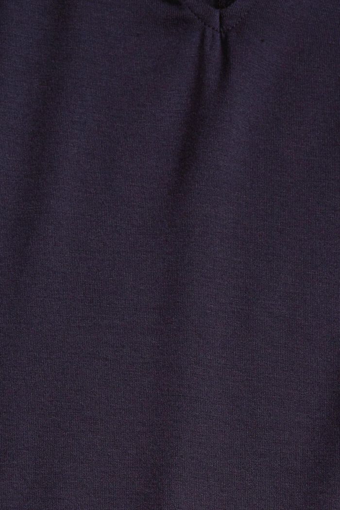 T-Shirt mit Rüschen-Details, LENZING™ ECOVERO™, NAVY, detail image number 4