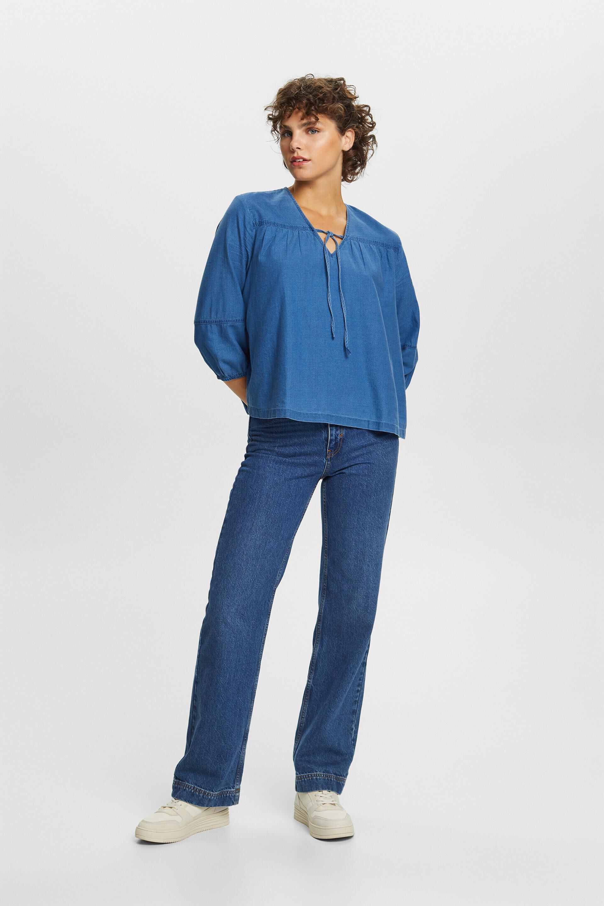 ESPRIT - Bluse aus Baumwolltwill in unserem Online Shop