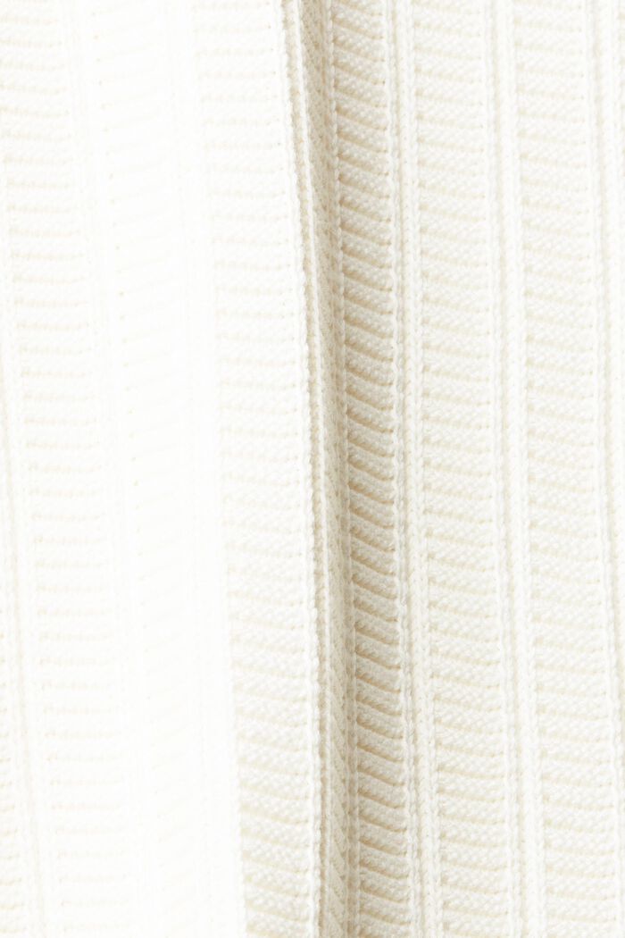Grobstrickpullover mit kurzem Reißverschluss, OFF WHITE, detail image number 4