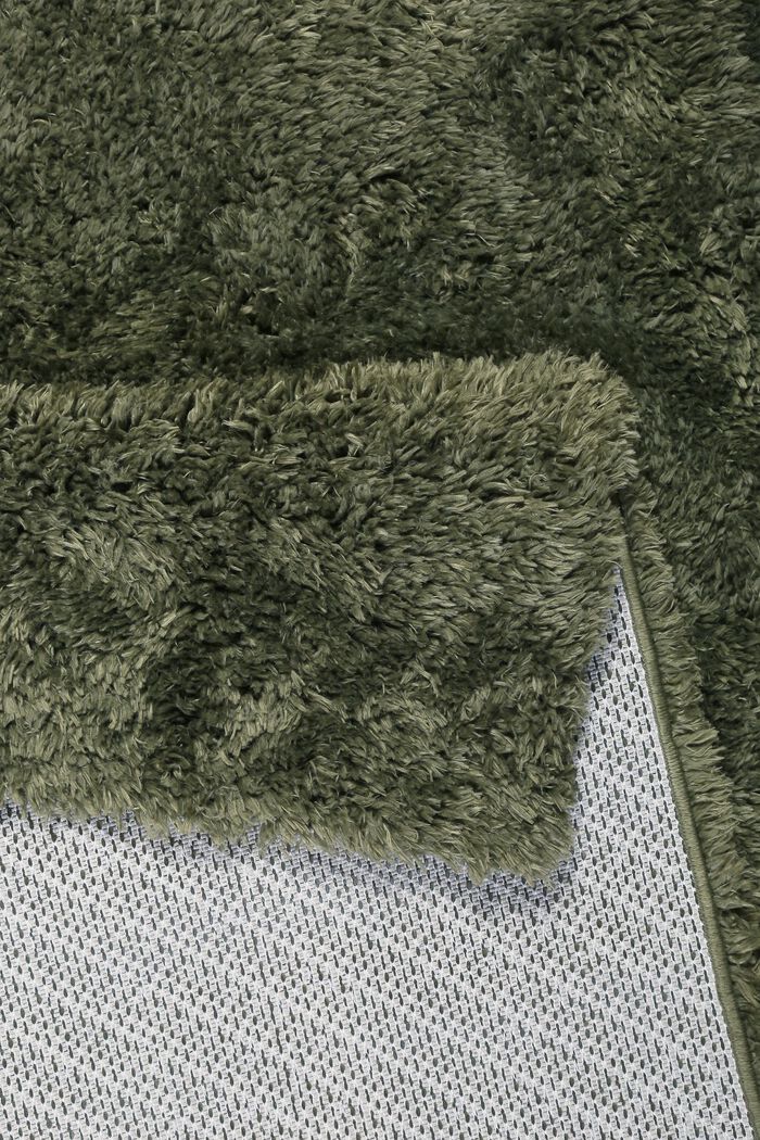 Recycelt: Unifarbener Hochflor-Teppich, GREEN, detail image number 2