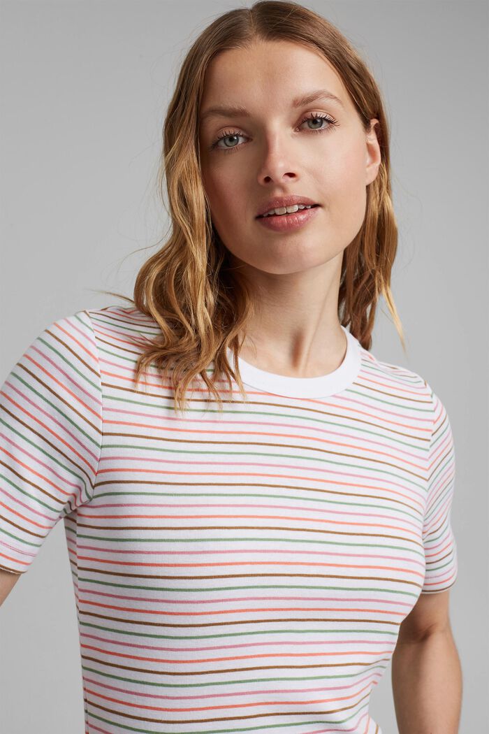 Streifen-Shirt aus 100% Bio-Baumwolle, WHITE, detail image number 5