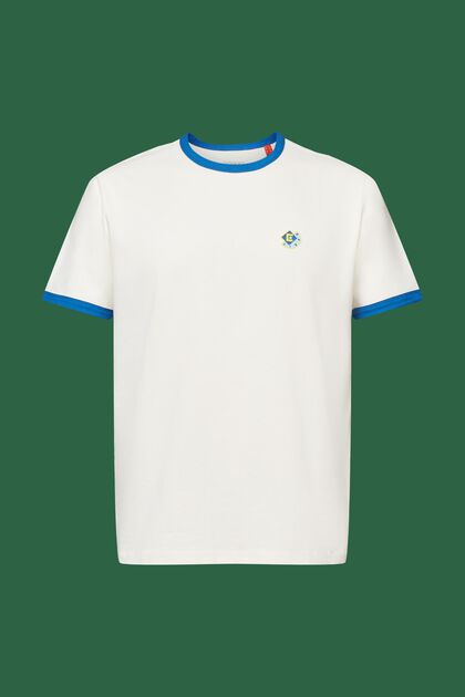 Baumwoll-T-Shirt mit Logo und Rundhalsausschnitt