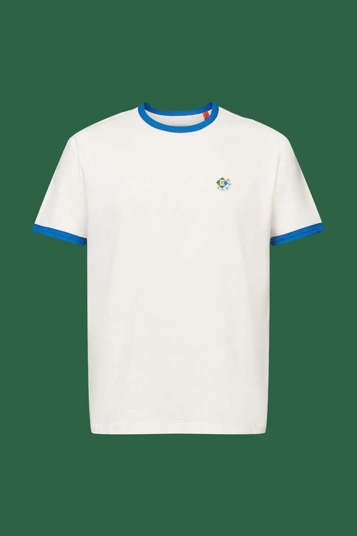 Baumwoll-T-Shirt mit Logo und Rundhalsausschnitt, OFF WHITE, detail image number 6