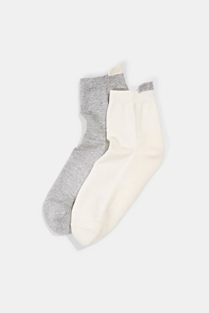 2er-Pack Short-Socken mit Frotteesohle, GREY/WHITE, detail image number 0