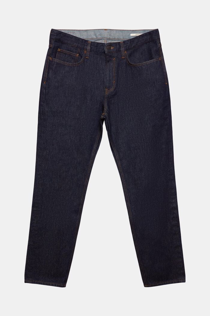 Jeans mit geradem Bein und mittlerer Bundhöhe, BLUE RINSE, detail image number 7