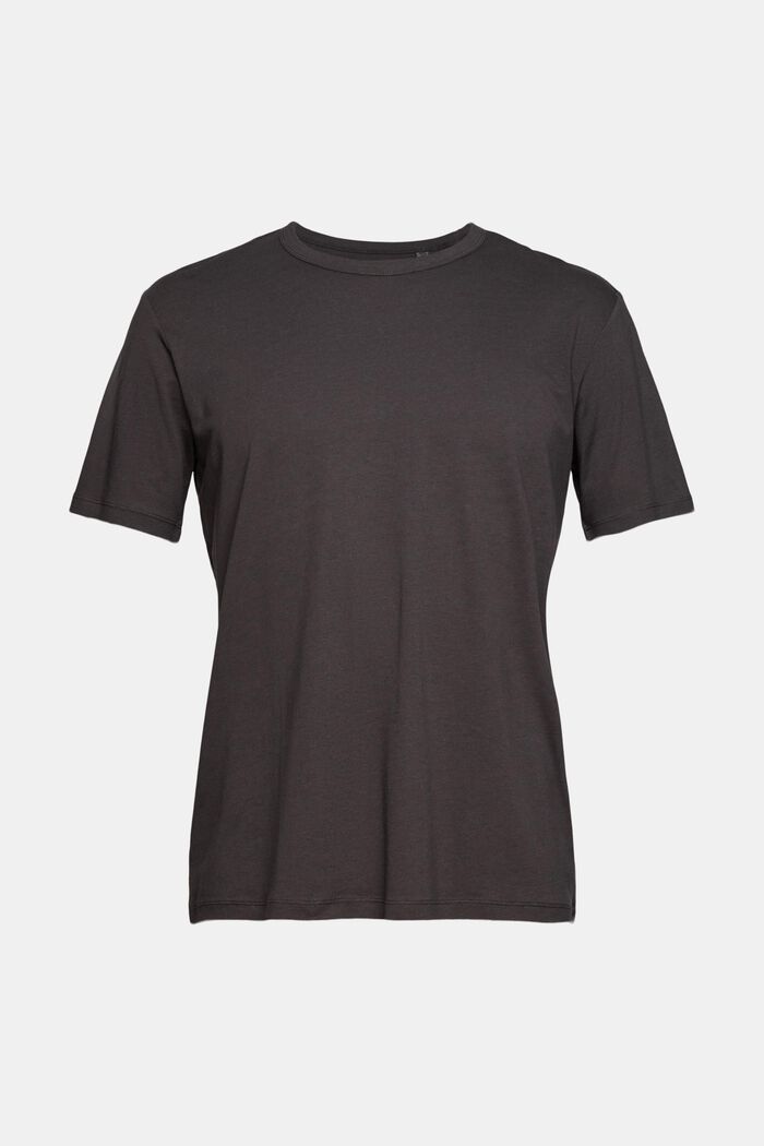 Mit TENCEL™: Basic-T-Shirt , BROWN, overview