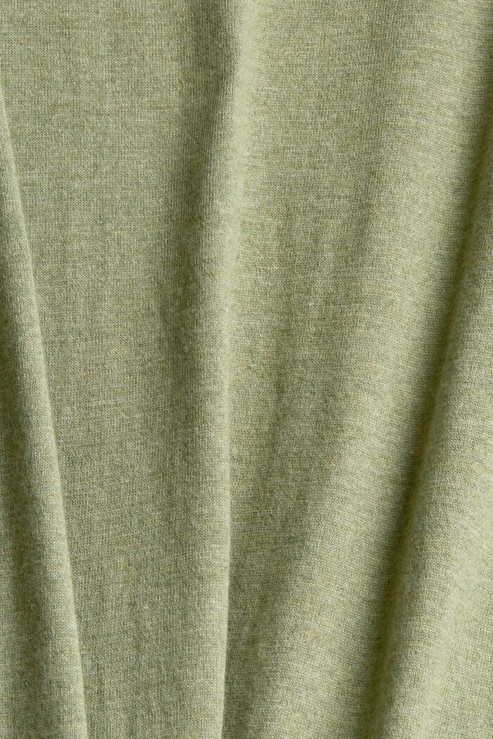 Mit TENCEL™: Poloshirt in Strick-Optik, LIGHT KHAKI, detail image number 4