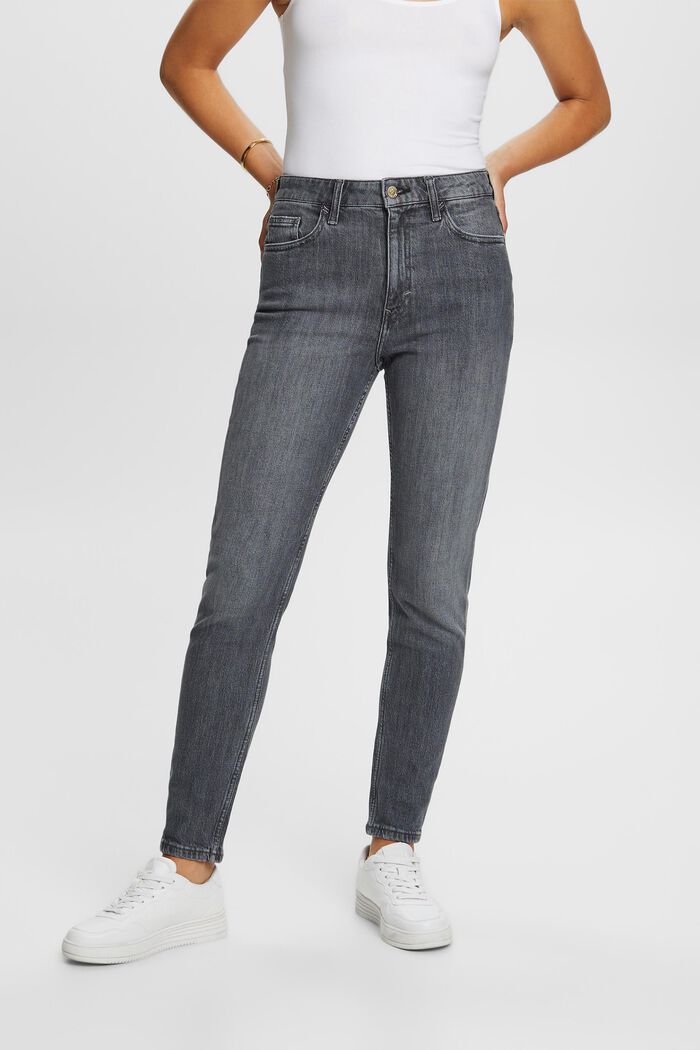 Klassische Retro-Jeans mit hohem Bund, GREY MEDIUM WASHED, detail image number 0