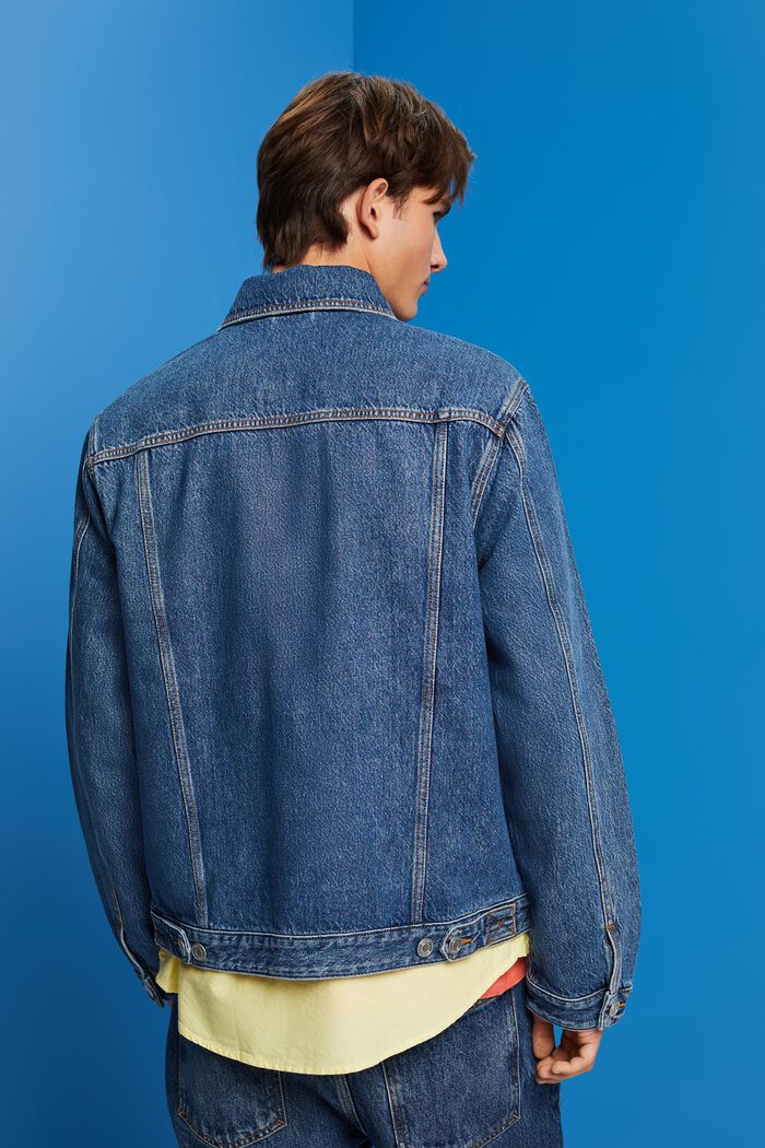 Jeansjacke aus nachhaltiger Baumwolle, BLUE MEDIUM WASHED, detail image number 3