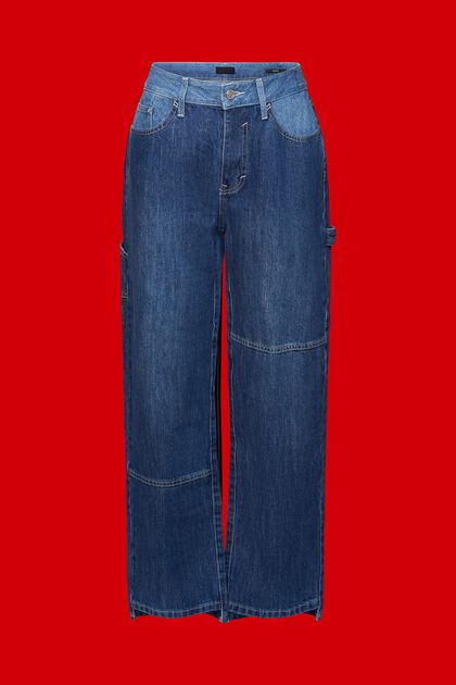Asymmetrische Jeans der 90er mit weitem Bein