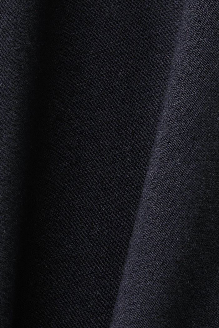 Sweatshirt mit geometrischem gesticktem Herzmotiv, BLACK, detail image number 5