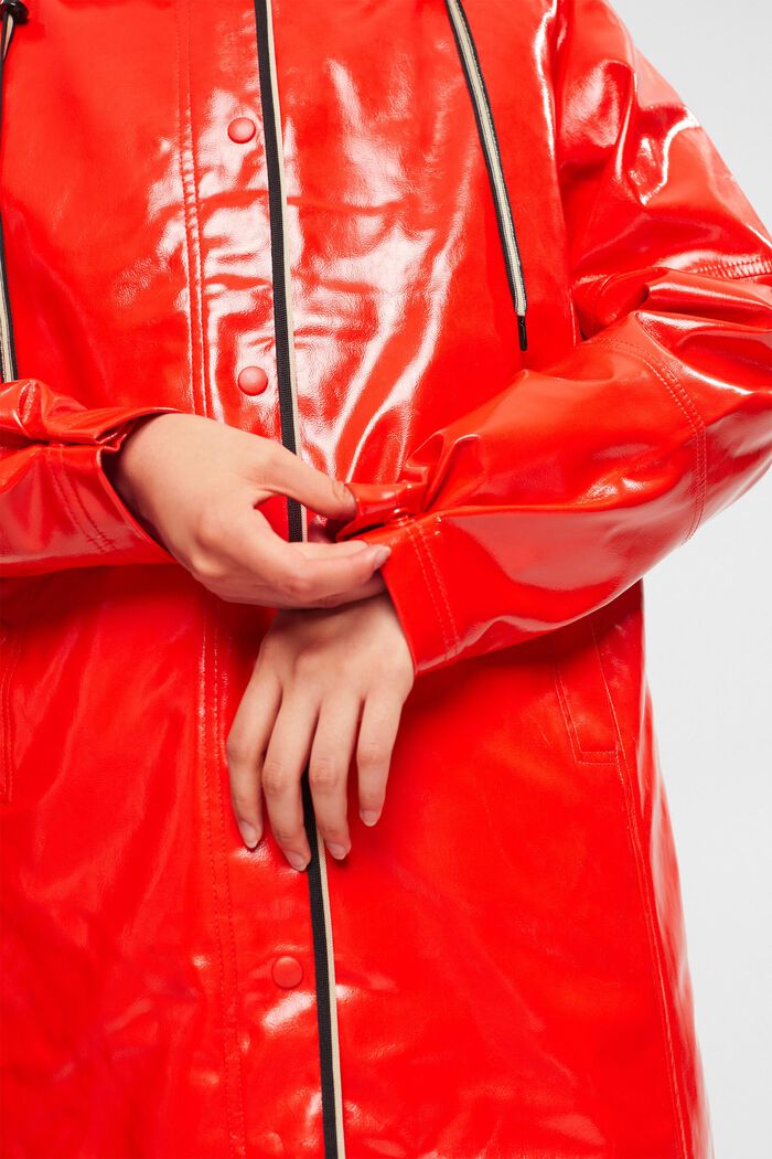 Mantel aus Lackleder, RED, detail image number 2