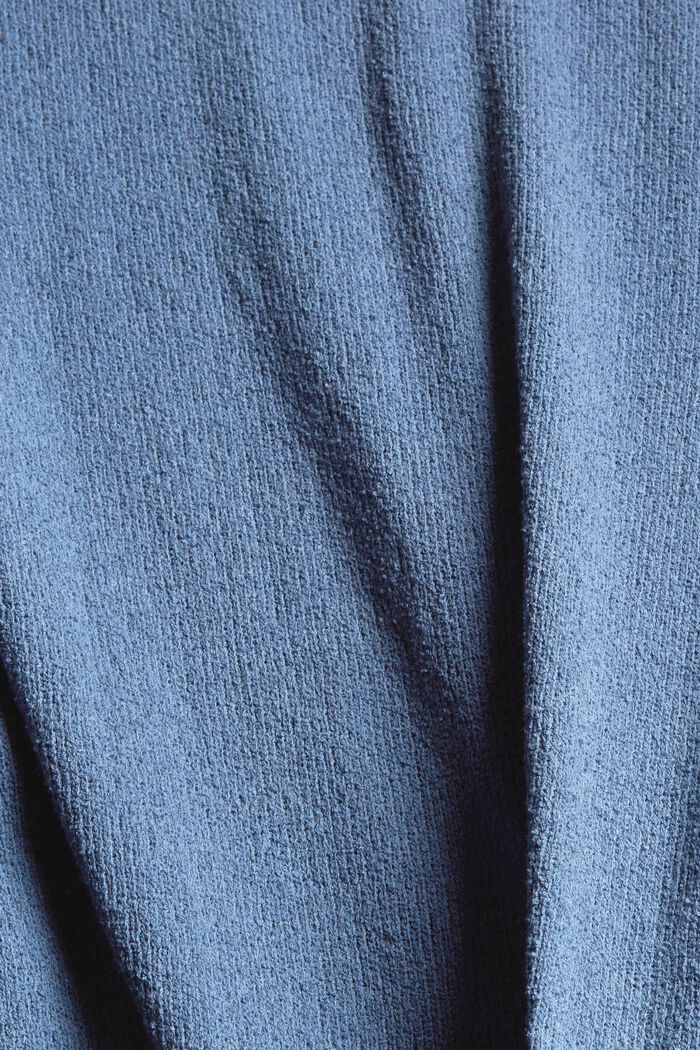 Polo-Shirt in Bouclé-Optik, GREY BLUE, detail image number 4