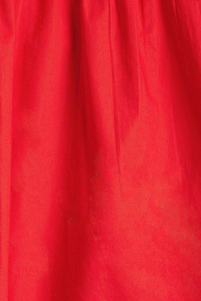 Bluse mit kurzen Ärmeln, Bio-Baumwolle, RED, detail image number 4