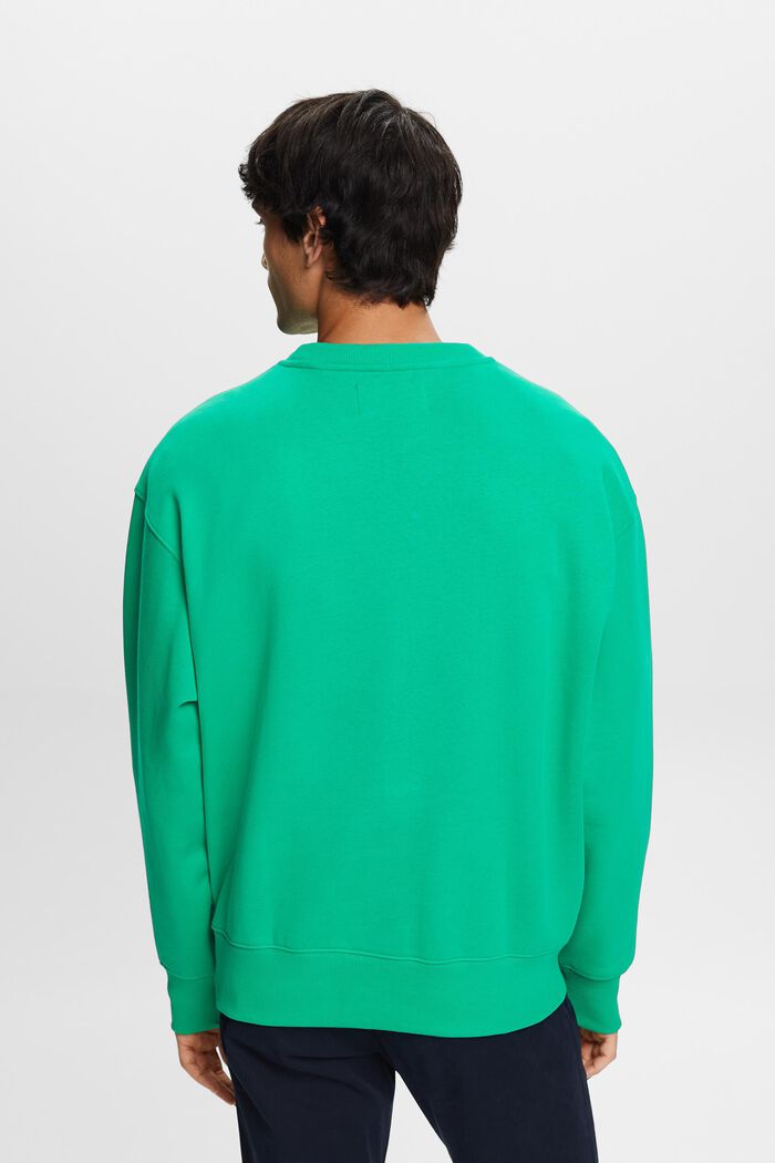 Sweatshirt mit Logostickerei, GREEN, detail image number 3