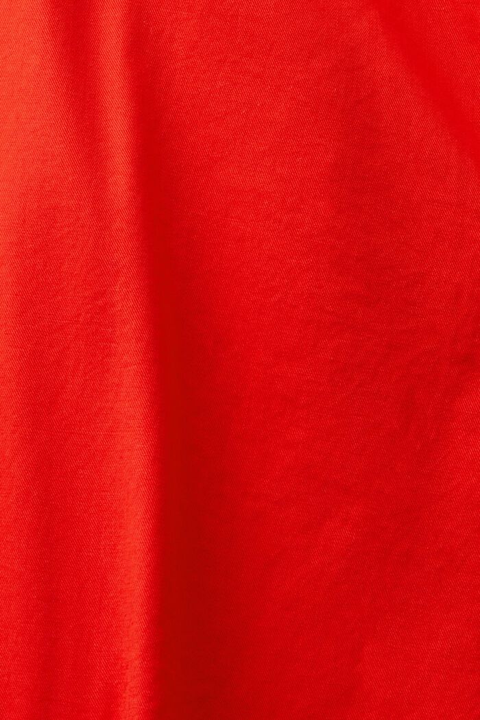 Gerade geschnittene Cargohose aus Twill, RED, detail image number 6