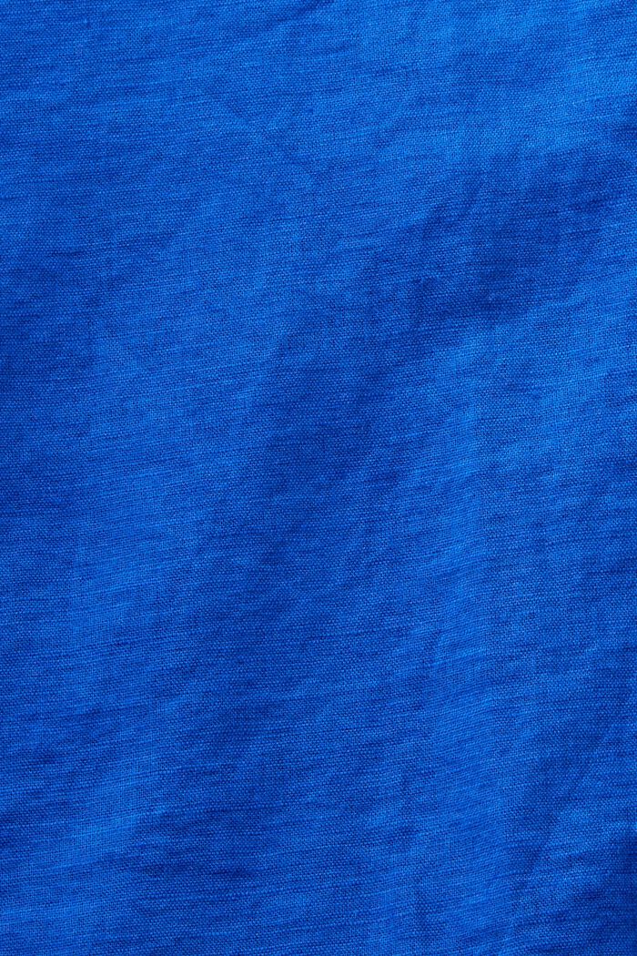 Hemdbluse aus Baumwolle-Leinen-Mix, BRIGHT BLUE, detail image number 5