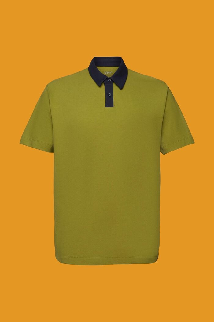 Poloshirt aus Baumwoll-Piqué, LEAF GREEN, detail image number 6