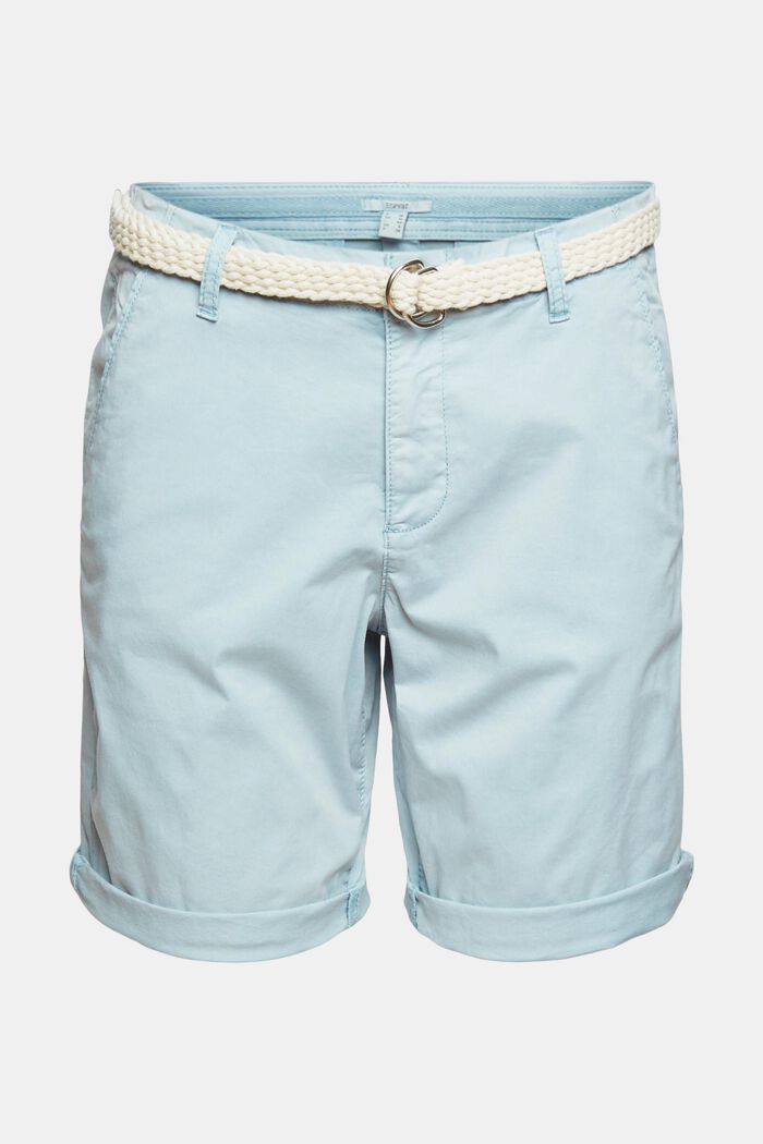 Shorts mit Flechtgürtel, GREY BLUE, detail image number 2
