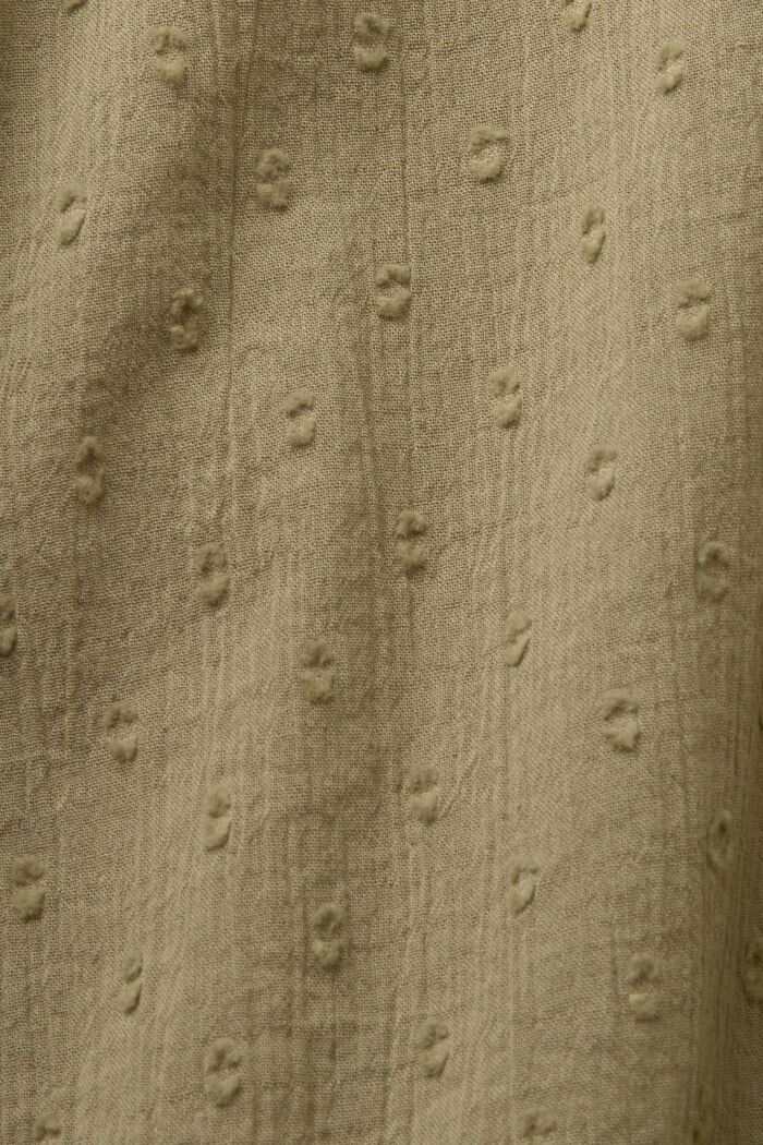 Plumetis-Bluse, 100 % Baumwolle, LIGHT KHAKI, detail image number 5