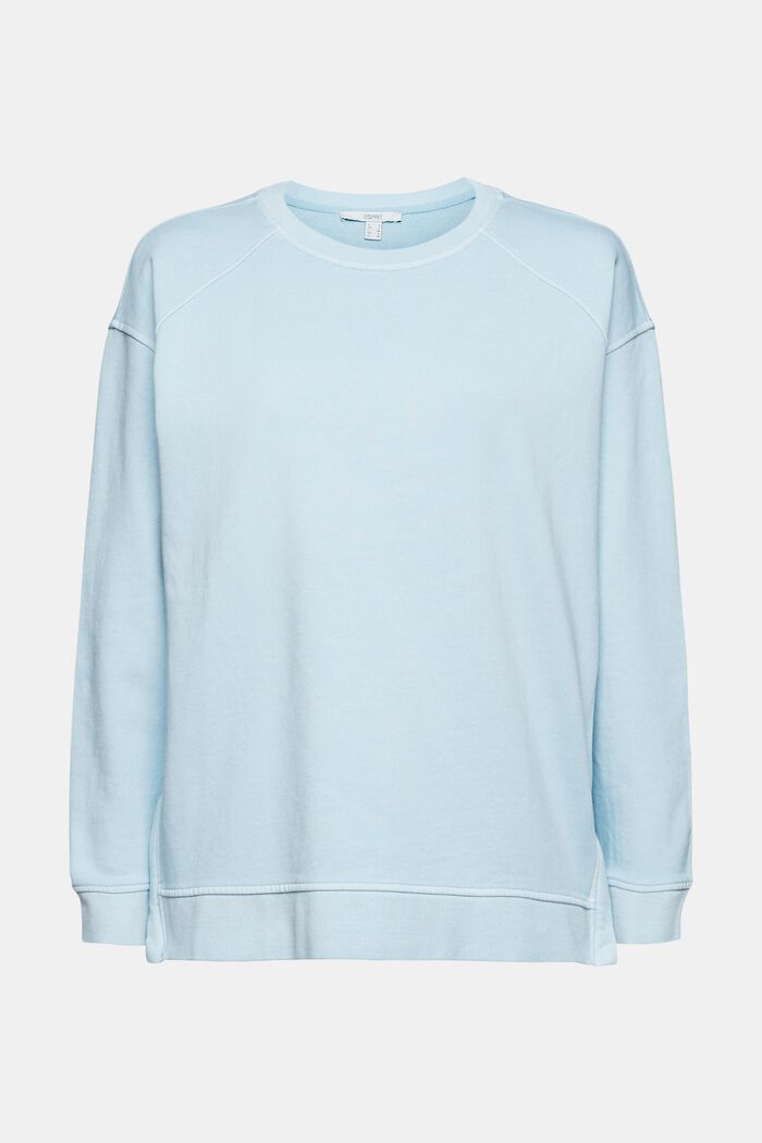 Sweatshirt mit seitlichen Zippern, GREY BLUE, overview