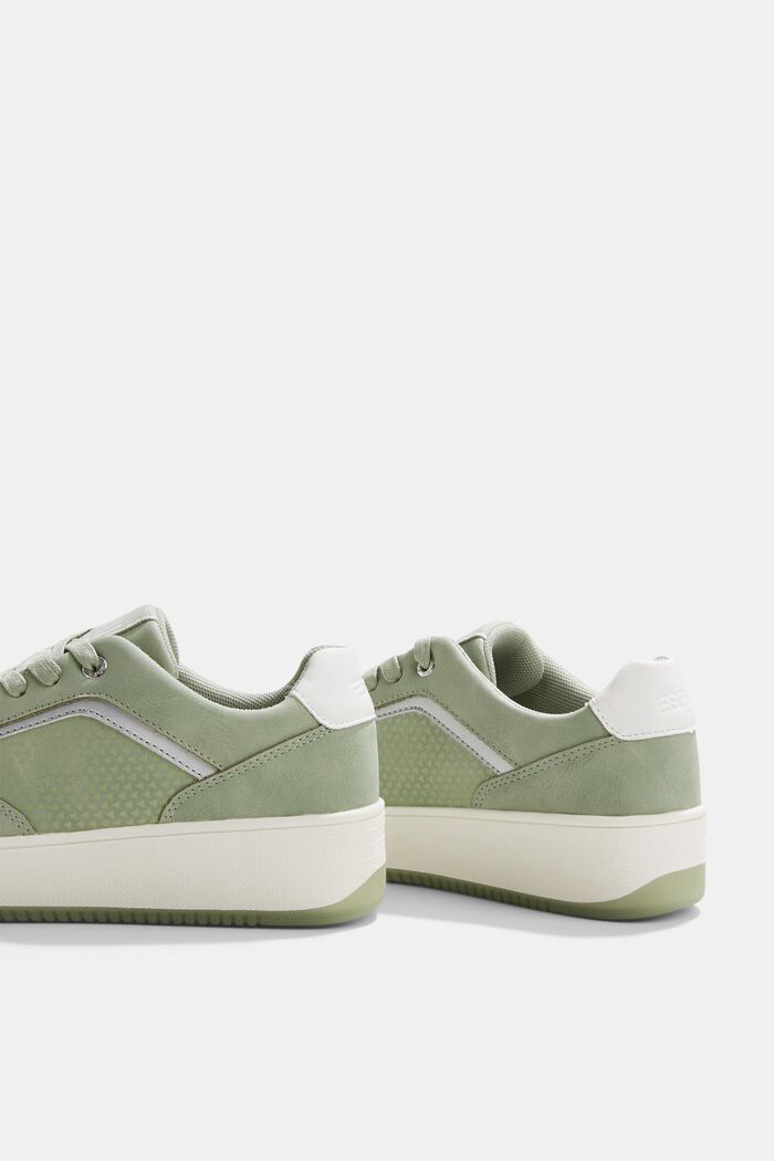 Sneaker mit Plateau Sohle, DUSTY GREEN, detail image number 4