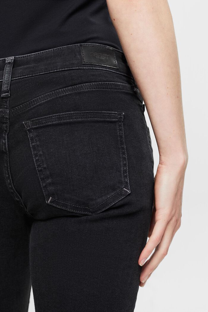 Schmale Jeans mit mittlerer Bundhöhe, BLACK RINSE, detail image number 3