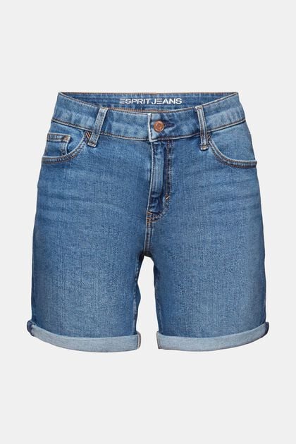 Jeans-Shorts mit mittelhohem Bund