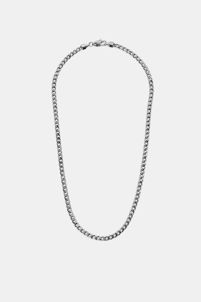 Halskette aus glänzendem Metall, SILVER, detail image number 0