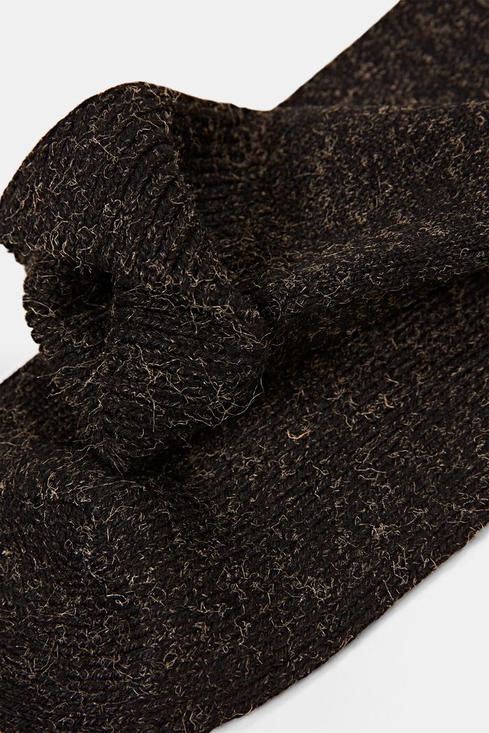 Melierte Socken aus Baumwoll-Mix, BLACK, detail image number 1