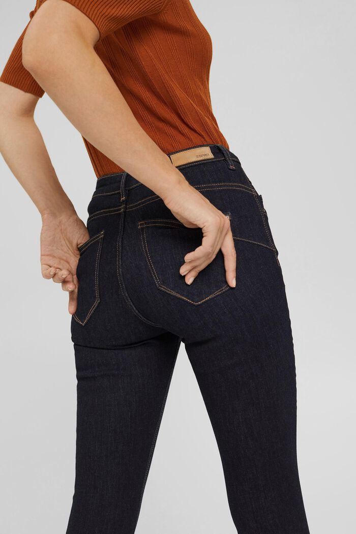 Shaping-Jeans mit hohem Bund, BLUE RINSE, detail image number 5