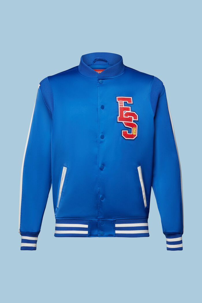 Collegejacke mit Logo-Patch, BRIGHT BLUE, detail image number 6