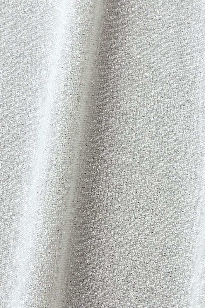 T-Shirt im Glitzerlook, SILVER, detail image number 6