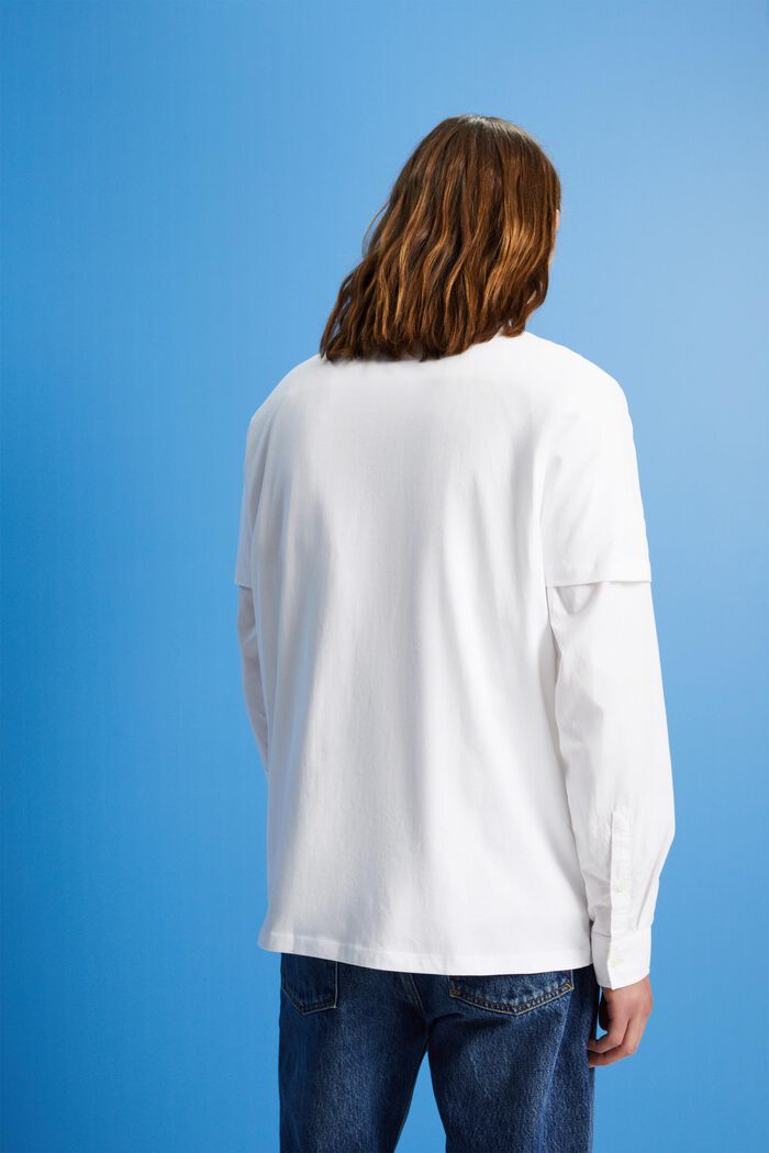T-Shirt aus nachhaltiger Baumwolle mit Brusttasche, WHITE, detail image number 3