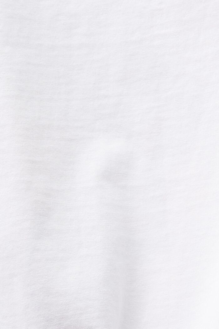 Jersey-T-Shirt mit Print vorne, WHITE, detail image number 4