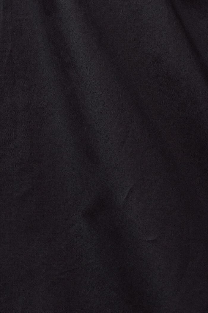 Popeline-Bluse mit Blouson-Ärmeln, BLACK, detail image number 4