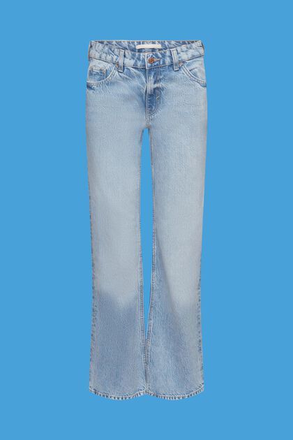 Ausgestellte Retro-Jeans mit mittelhohem Bund, BLUE MEDIUM WASHED, overview
