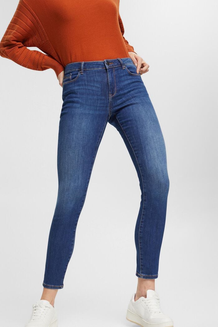 Jeans aus Baumwoll-Stretch, BLUE DARK WASHED, detail image number 0