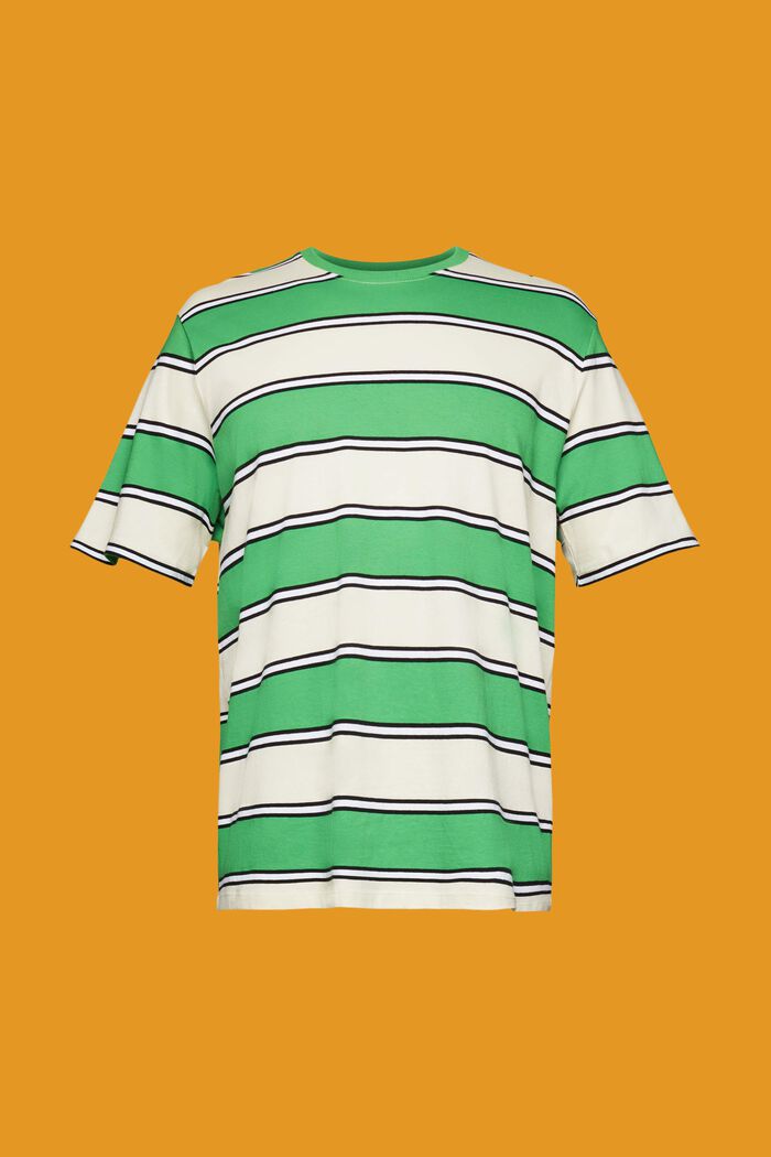 Streifen-T-Shirt aus nachhaltiger Baumwolle, GREEN, detail image number 6